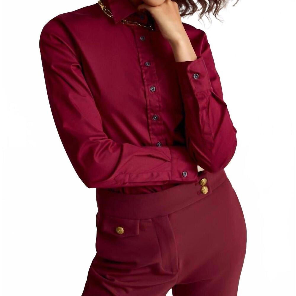 NEW THE SHIRT icon shirt in burgundy
